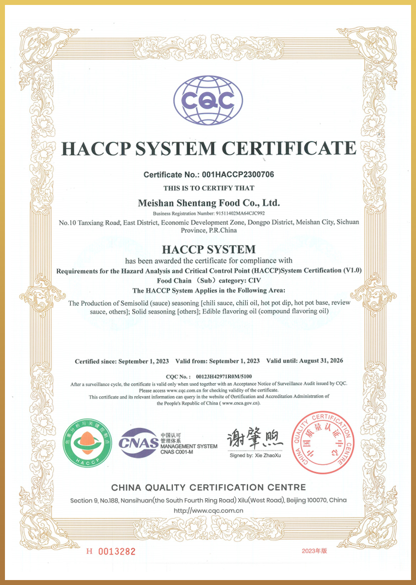 Chứng nhận hệ thống HACCP